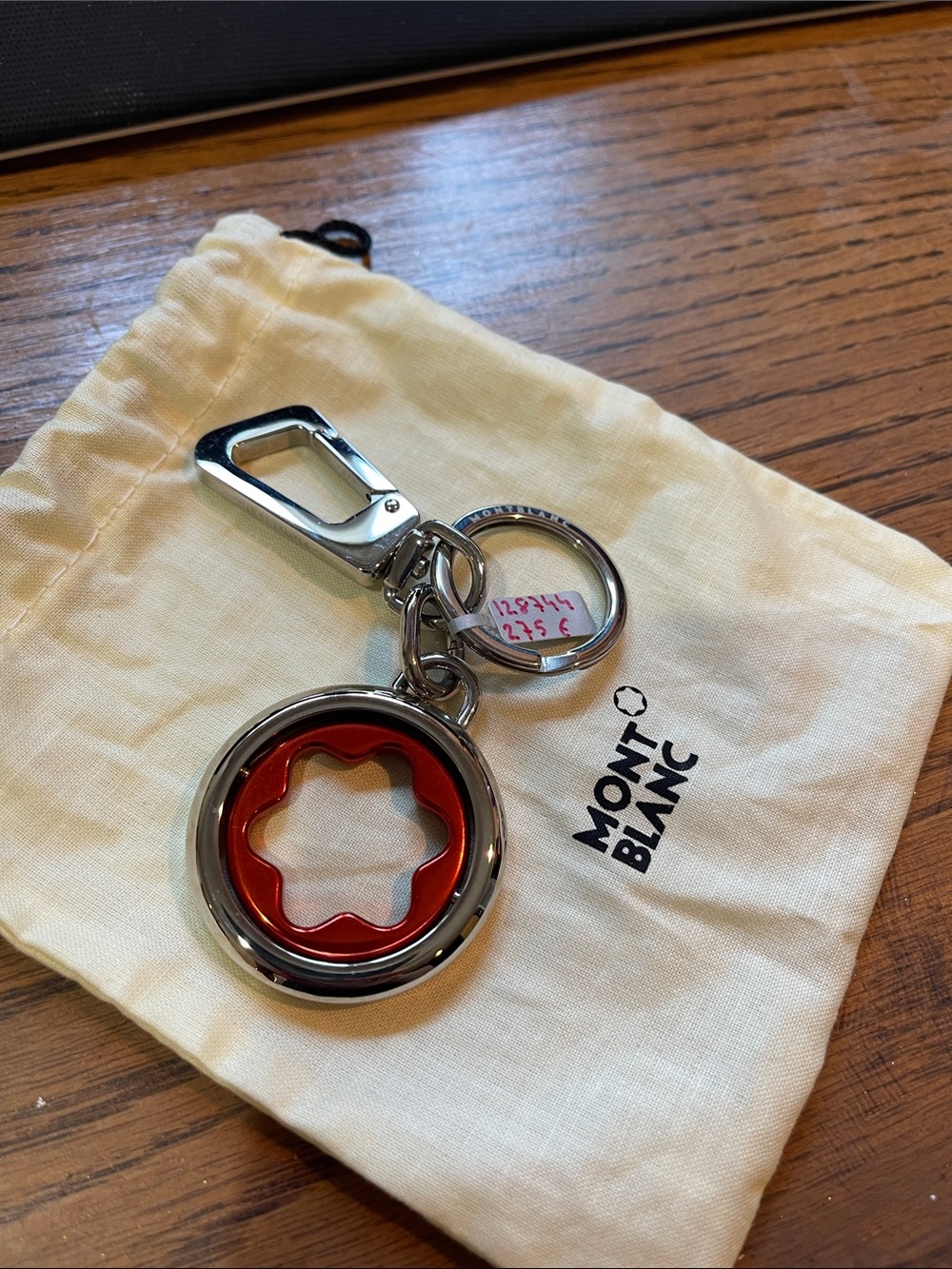 Montblanc Meisterstuck Spinning Emblem Keychain - New with Tag - Picture 2 of 4